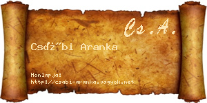 Csábi Aranka névjegykártya