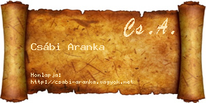 Csábi Aranka névjegykártya